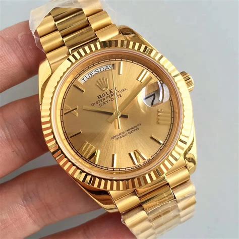 gold rolex day date replica|rolex day date look alike.